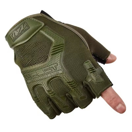 Перчатки военного с открытыми пальцами Mechanix M-Pact олива