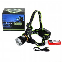 Налобный фонарь аккумуляторный HEADLAMP P50. (at18) .at3092 