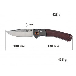Складной нож Benchmade Mini Crooked River/складной нож.(53)a3127