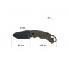 Нож складной Shuffle II - KERSHAW 8750TBLKBW, сталь 8Cr13MoV c покрытием BlackWash™, рукоять термопластик GFN Хаки цвета.a3117