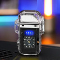 Электронная зажигалка с часами Lighter зажигалка с фонариком .(11).a00035
