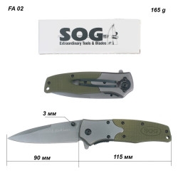 Туристический складной нож SOG FA02 зеленый