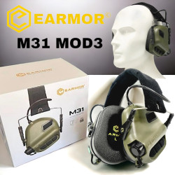 Наушники тактические активные Earmor M31 MOD3 оригинал | Наушники для стрельбы шумоподавляющие. a842