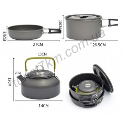 A229 Набор посуды походный Cooking Set DS-308