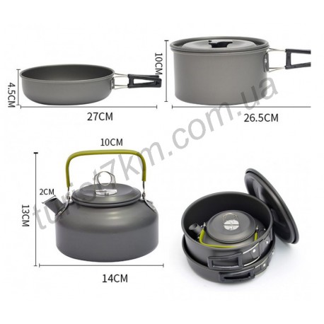 A229 Набор посуды походный Cooking Set DS-308