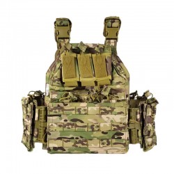 Плитоноска Бронежилет Мультикам MOLLE на 9 магазинов боковые плиты.a99993