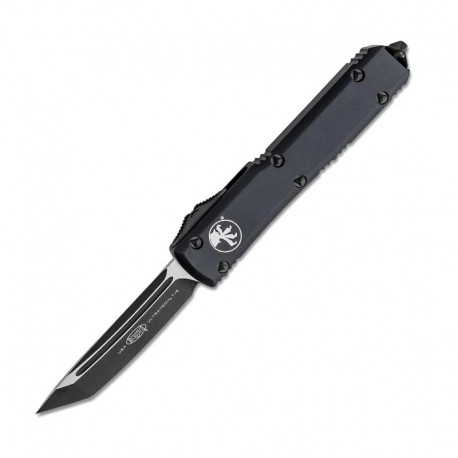 Автоматический нож MicroTech с клинком Tanto черный
