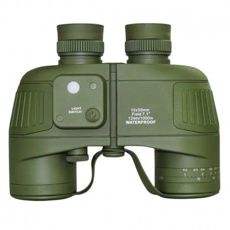 Бинокль WATERPROOF ARMY 10×50 с компасом и дальномерной сеткой