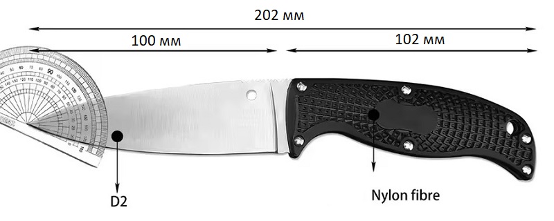 Многофункциональный нож Spyderco Enuff 2 черный