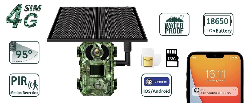 Фотоловушка для охраны и наблюдения 4MP 2K 4G LTE фото 8