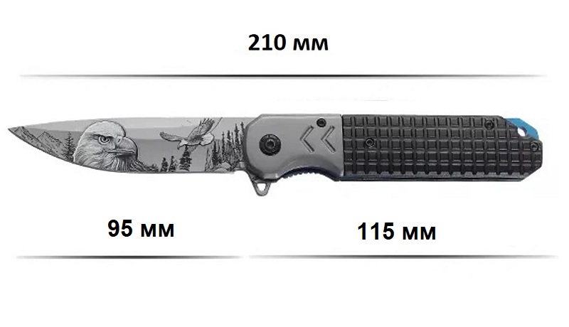 Складной нож Browning F172 с изображением орла фото 6