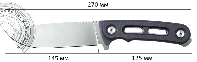 Универсальный туристический нож для походов с рукоятью из G10 фото 6